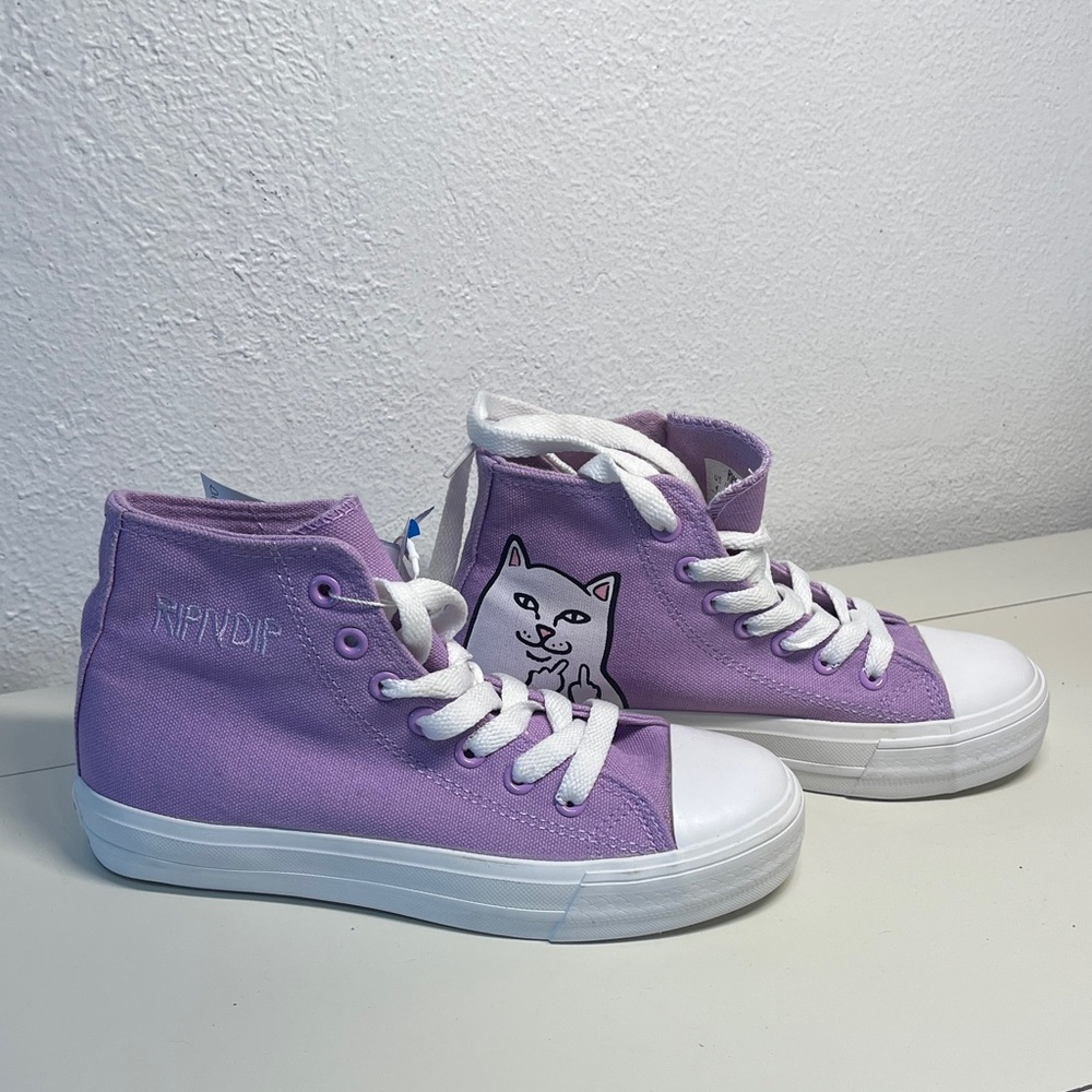(35) Ripndip High Lord Nermal Kids Lavender High-Top Sneakers